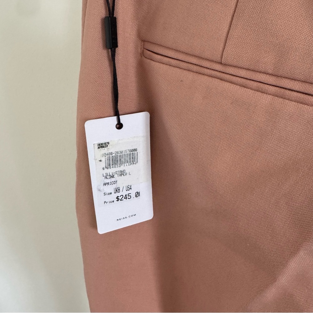 Reiss Coral Pink Tailored Women's Trousers - Picture 9 of 9